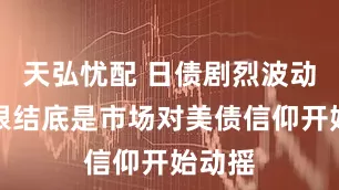 天弘忧配 日债剧烈波动，归根结底是市场对美债信仰开始动摇