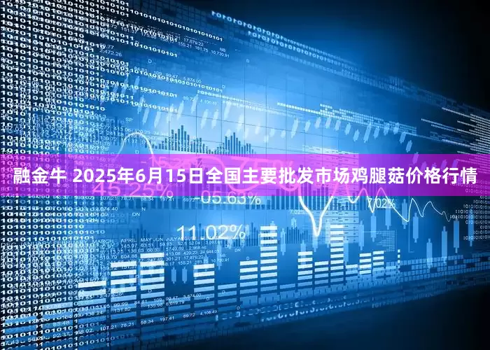 融金牛 2025年6月15日全国主要批发市场鸡腿菇价格行情